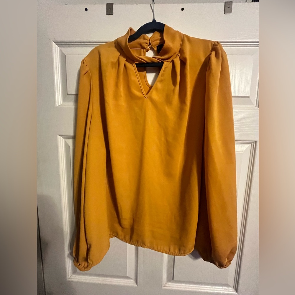 SHEIN Yellow longsleeve blouse